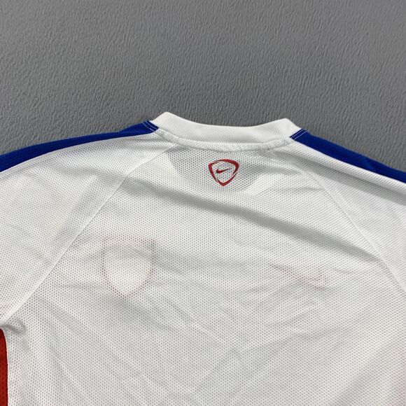United States Soccer Shirt Womens Medium White Red Blue Nike Dri Fit Training - Picture 11 of 12